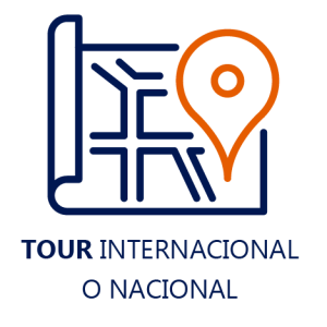 icono de tour internacional o nacional